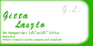 gitta laszlo business card